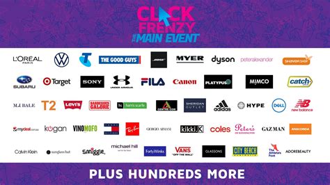 click frenzy brands.